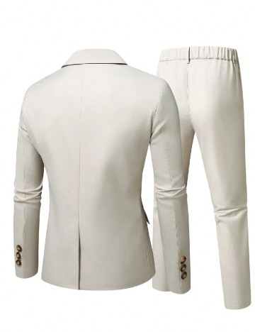 Costum SHEIN Plus Size Men, bej