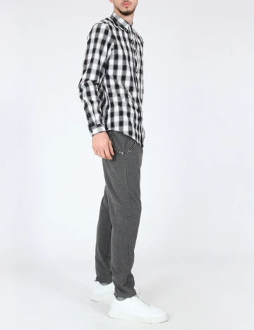 Camasa Pull&Bear, alb/negru