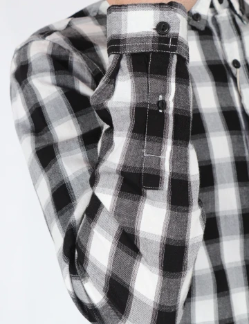 Camasa Pull&Bear, alb/negru