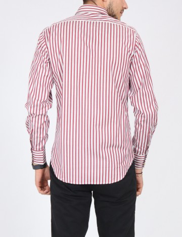 Camasa Zara, alb/rosu