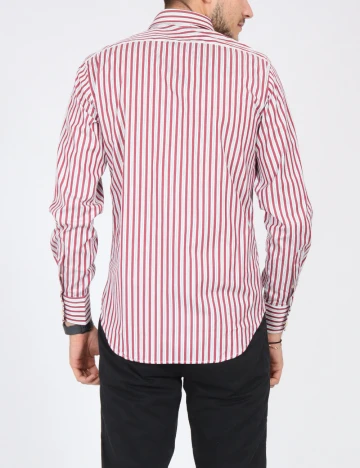 Camasa Zara, alb/rosu Rosu