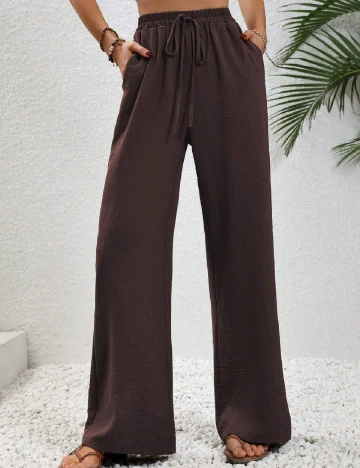Pantaloni SHEIN, maro Maro