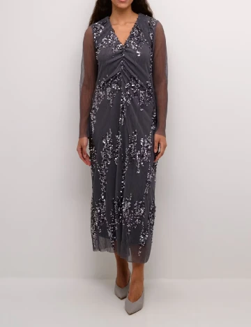 Rochie lunga Culture, gri