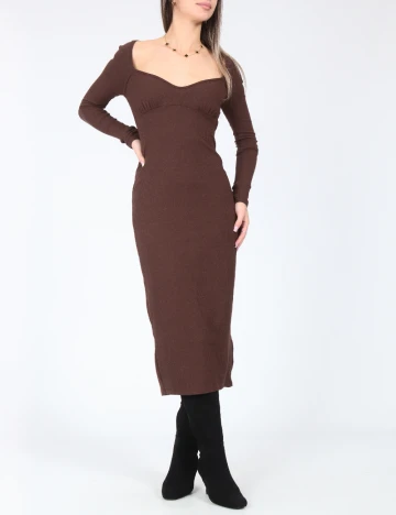 Rochie medie Bershka, maro