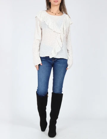 Bluza Pull&Bear, alb/negru