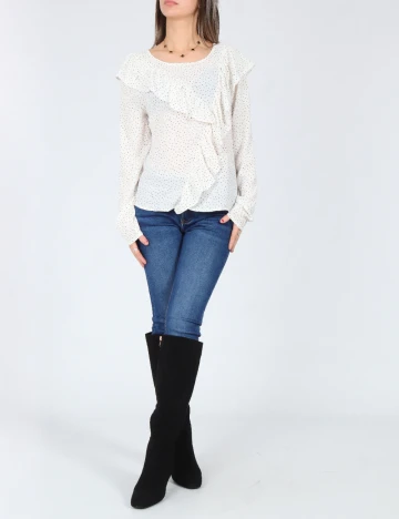 Bluza Pull&Bear, alb/negru