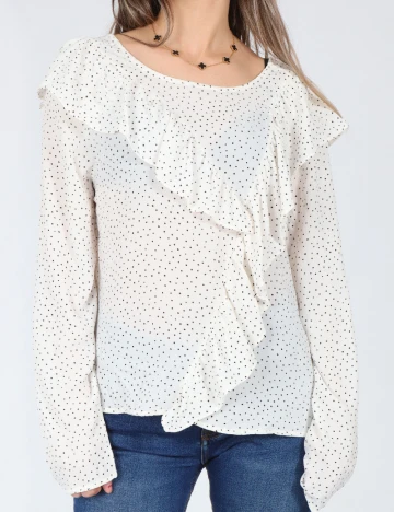 Bluza Pull&Bear, alb/negru