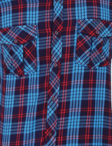 Camasa Zara, albastru/rosu Albastru