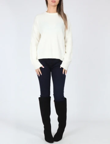 Bluza Oversize Bershka, alb