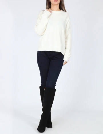 Bluza Oversize Bershka, alb