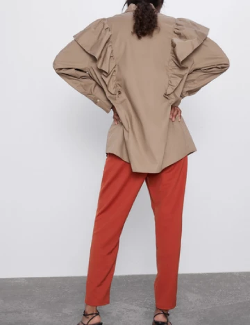 Pantaloni Zara, caramiziu