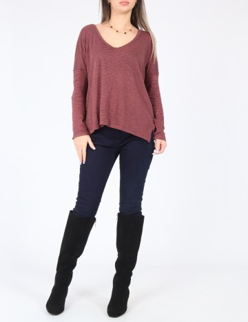 Bluza Oversize Zara, roz pudra inchis/bleumarin