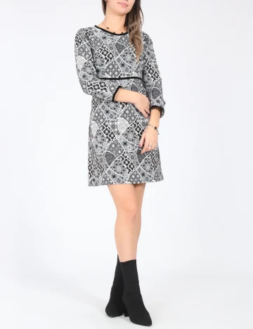 Rochie scurta Zara, gri Gri