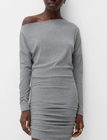 Rochie scurta Bershka, gri