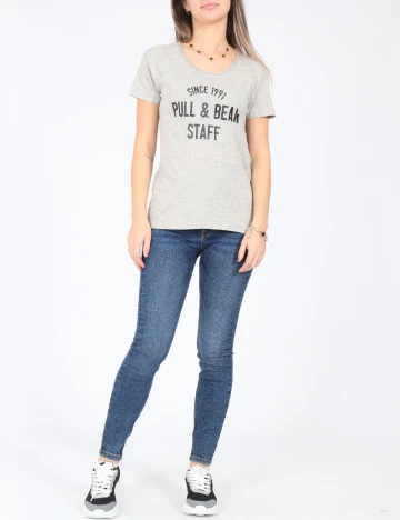 Tricou Pull&Bear, gri