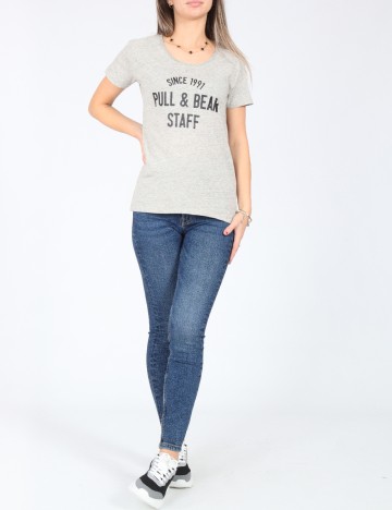 Tricou Pull&Bear, gri