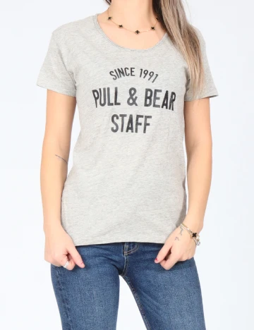 Tricou Pull&Bear, gri