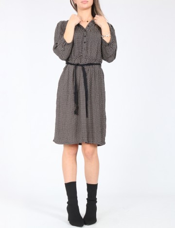 Rochie scurta Zara, negru/ecru