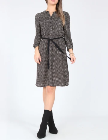 Rochie scurta Zara, negru/ecru