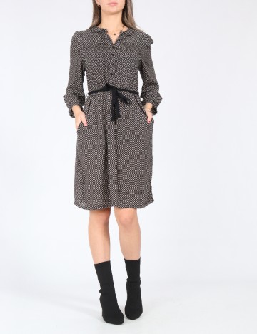 Rochie scurta Zara, negru/ecru