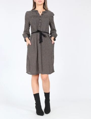 Rochie scurta Zara, negru/ecru