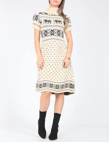 Rochie medie Zara, bej Crem