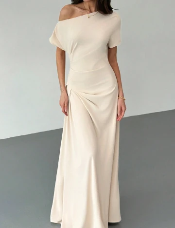 Rochie lunga SHEIN, crem