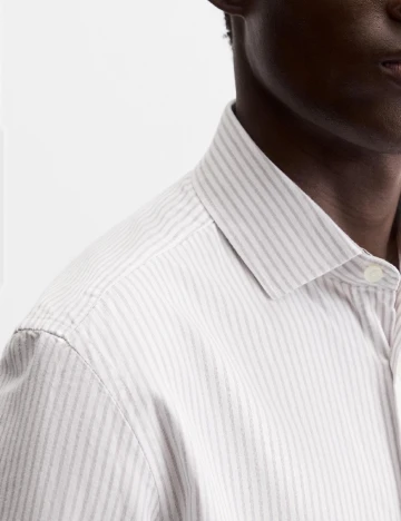 Camasa Zara, alb/gri Alb