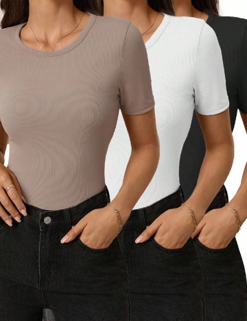 
						Set Tricouri 3 bucati SHEIN, mix culori