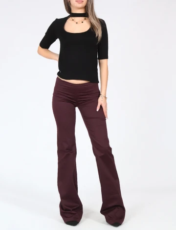 Pantaloni Bershka, pruna