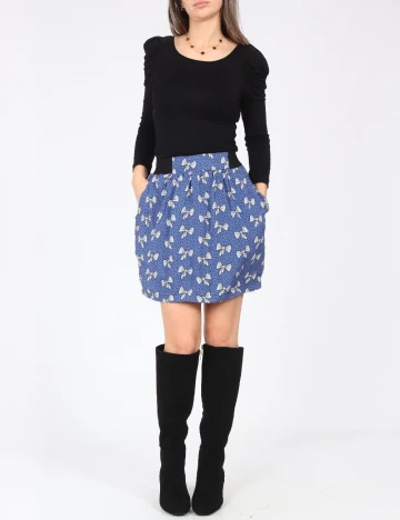 Rochie scurta Zara, negru/albastru Negru