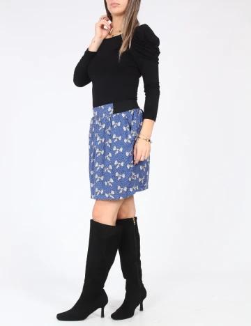 Rochie scurta Zara, negru/albastru Negru