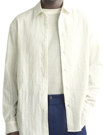 Camasa Zara, ecru Alb