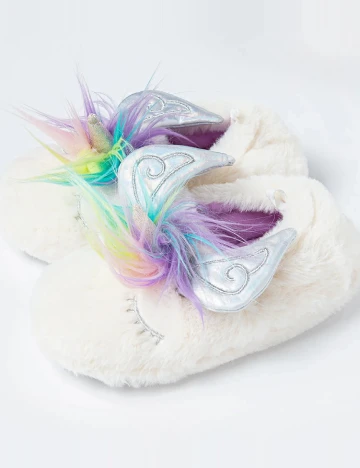 Papuci de Casa Cool Club, alb