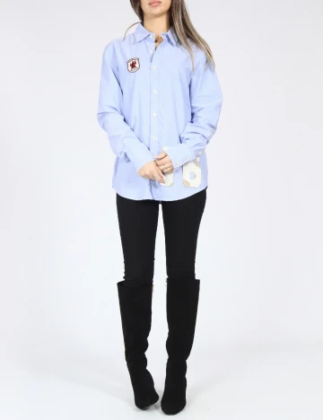 Camasa Bershka, albastru