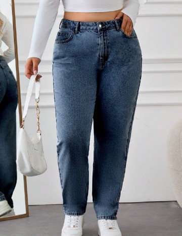 
						Blugi SHEIN CURVE, albastru