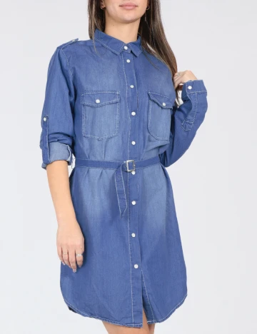 Rochie scurta Bershka, albastru Albastru