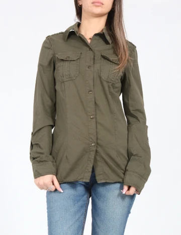 Camasa Bershka, verde Verde