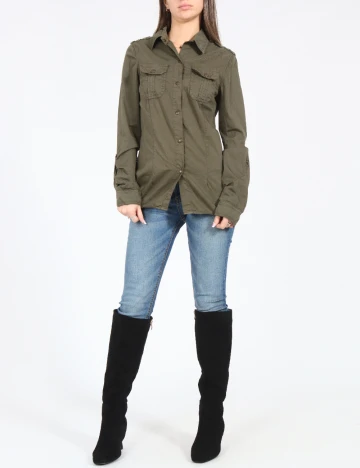 Camasa Bershka, verde Verde