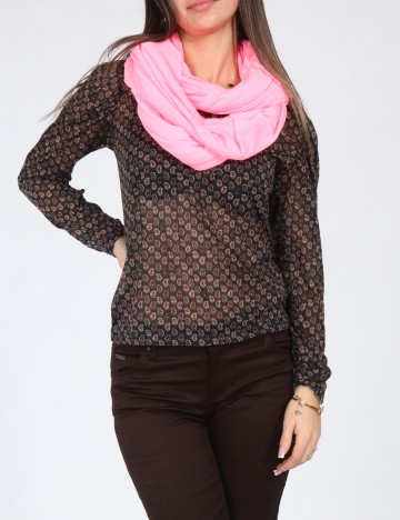 
						Esarfa circulara Bershka, roz