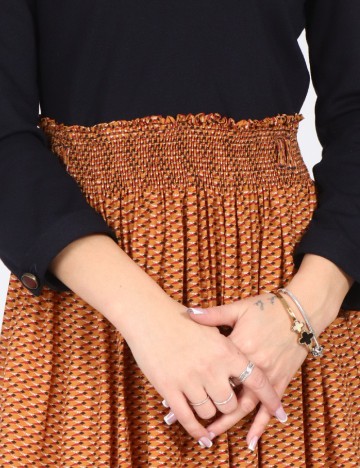 Rochie scurta Zara, bleumarin/portocaliu