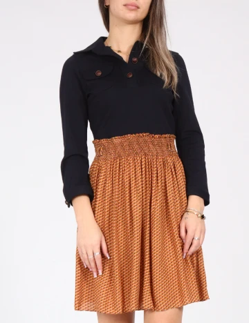 Rochie scurta Zara, bleumarin/portocaliu