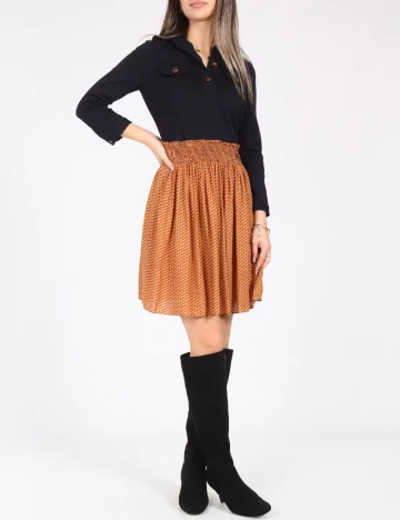 Rochie scurta Zara, bleumarin/portocaliu