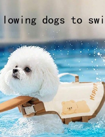 Vestă de salvare pentru animale de companie SHEIN, crem