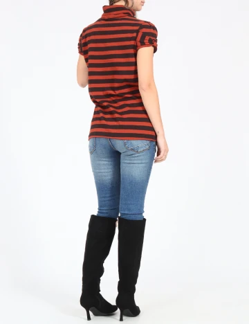 Bluza Zara, negru/portocaliu Negru