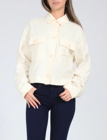 Jacheta Zara, ecru Alb