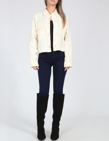 Jacheta Zara, ecru Alb