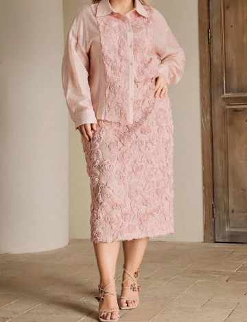 Compleu SHEIN CURVE, roz