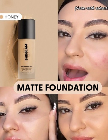 
						Fond de ten mat Honey SHEIN, maro