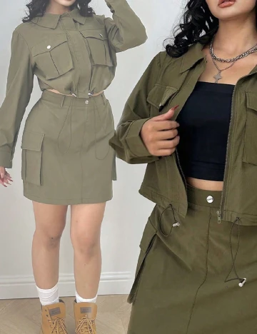 Compleu SHEIN CURVE, kaki